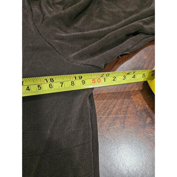 Chico's Travelers Brown Slinky Knit Cardigan Size  2 12 Large - Picture 3 of 5